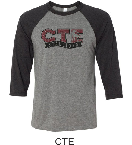 CTE Glitter Raglan T-Shirt in 4 New Designs