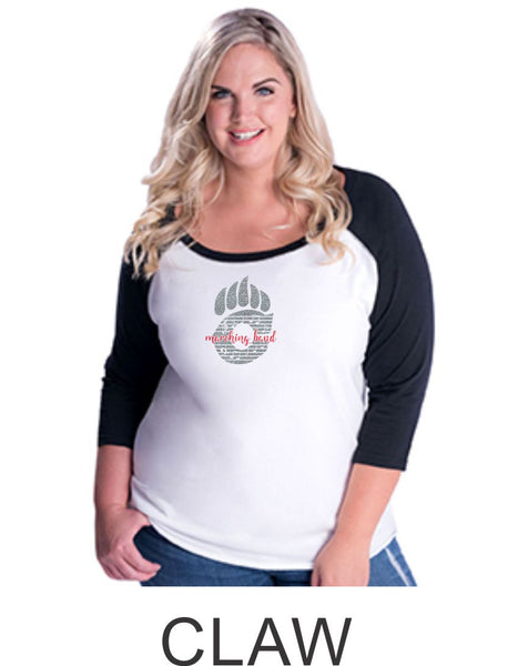 Chap Band Curvy Lady Raglan - 2 designs- Matte or Glitter