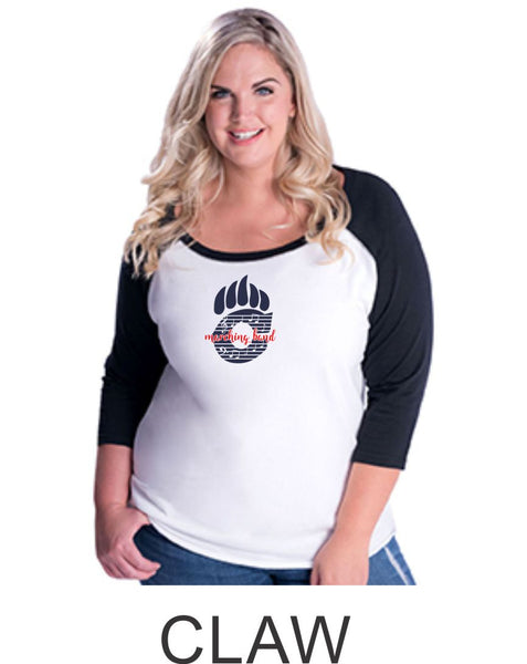 Chap Band Curvy Lady Raglan - 2 designs- Matte or Glitter