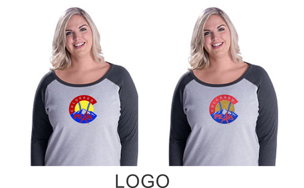 Peak Curvy Lady Raglan- 3 designs- Matte or Glitter
