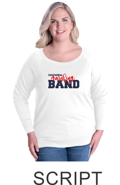 Chap Band Curvy Ladies Slouchy Pullover in 3 Designs- Matte or Glitter
