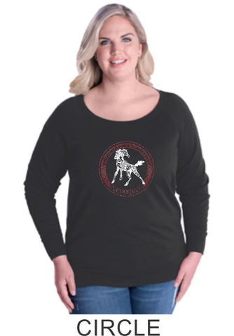 CTE Glitter Curvy Ladies Slouchy Pullover in 4 New Designs
