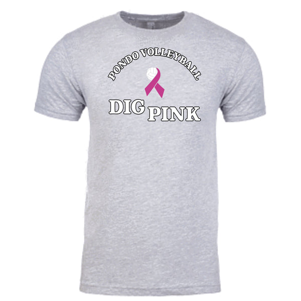 Pondo Volleyball Dig Pink Unisex Tee- 3 Colors- Matte or Glitter