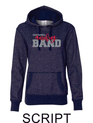 Chap Band Ladies Sparkle Fabric French Terry Hoodie- 3 designs