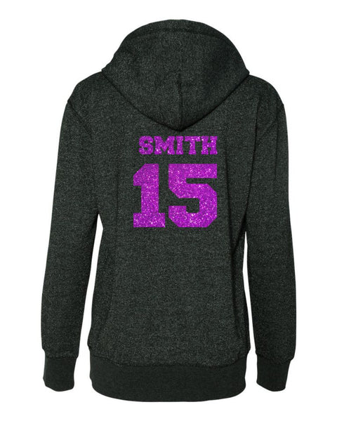 Lutheran Basketball Ladies Sparkle Fabric French Terry Hoodie