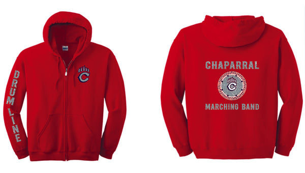 Chap Band Zip Up Hoodie -Matte or Glitter