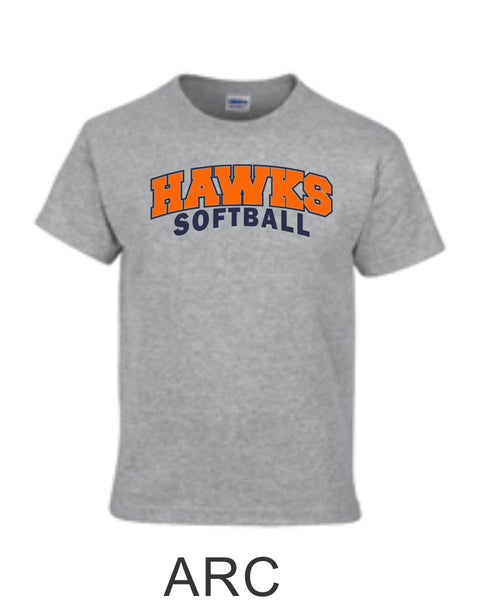 Hawks Softball Basic Tee- 4 Designs