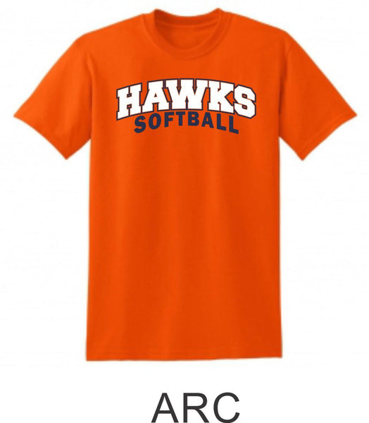 Hawks Softball Basic Tee- 4 Designs