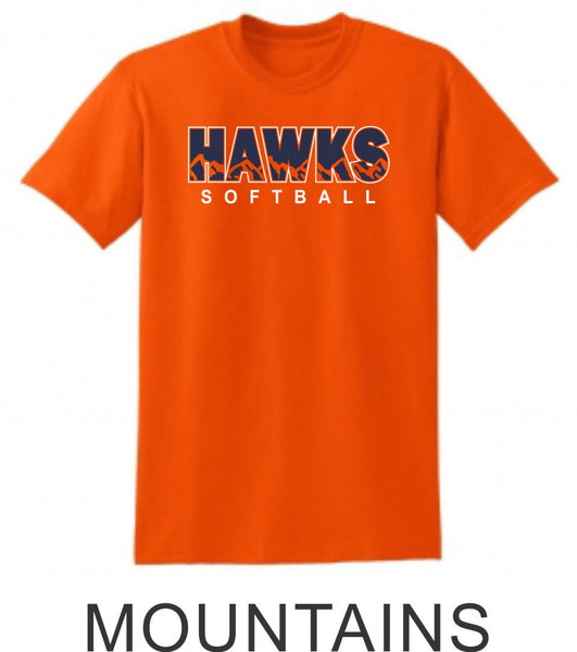 Hawks Softball Basic Tee- 4 Designs