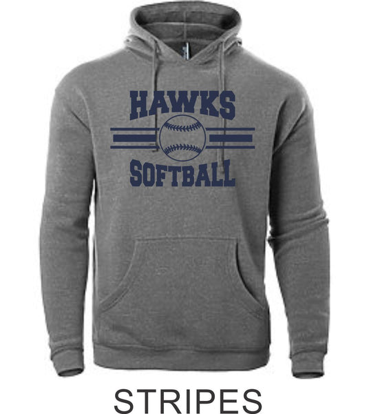 Hawks Softball Unisex Hoodie- 3 designs