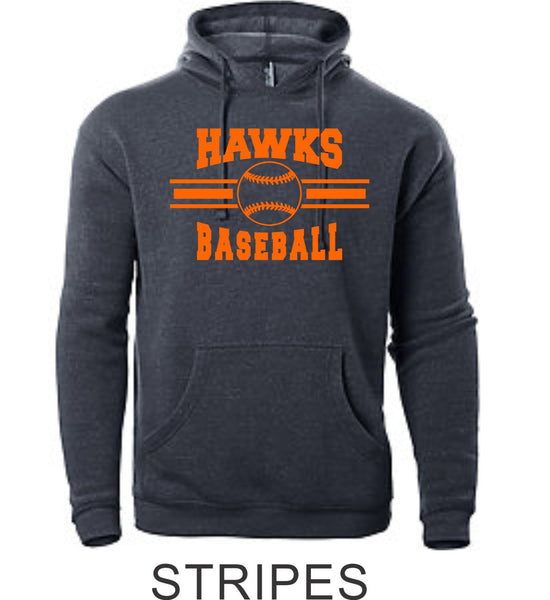 Hawks Baseball Unisex Hoodie- 3 designs