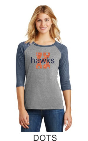 Hawks Ladies Raglan- Matte or Glitter