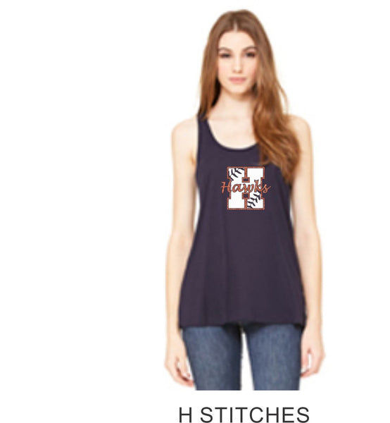 Hawks Flowy Tank- 3 designs- Matte or Glitter