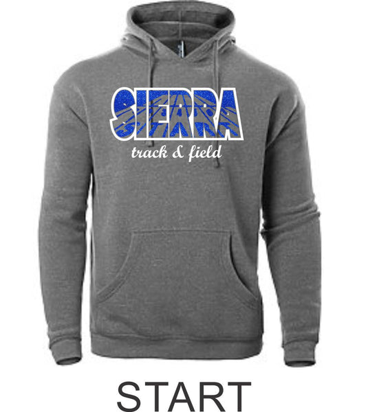 Sierra Track & Field Unisex Start Hoodie- Matte or Glitter