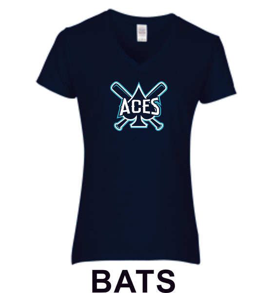 Aces Ladies Tee- 5 designs- Matte or Glitter