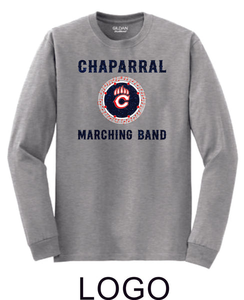 Chap Band Long Sleeve Tee - Logo Design -Matte or Glitter