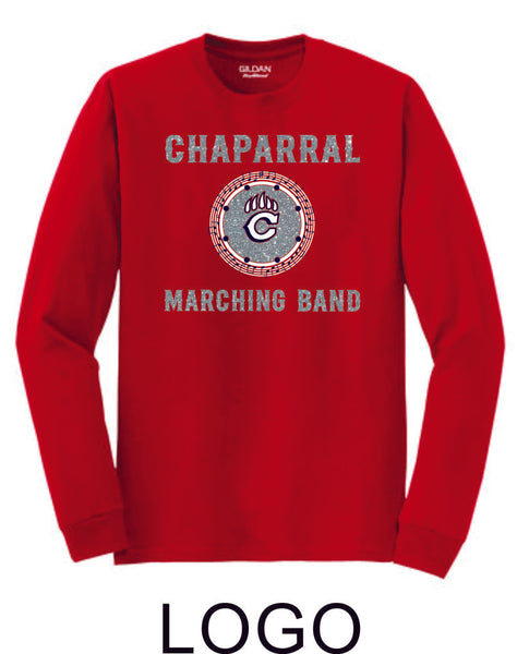 Chap Band Long Sleeve Tee - Logo Design -Matte or Glitter