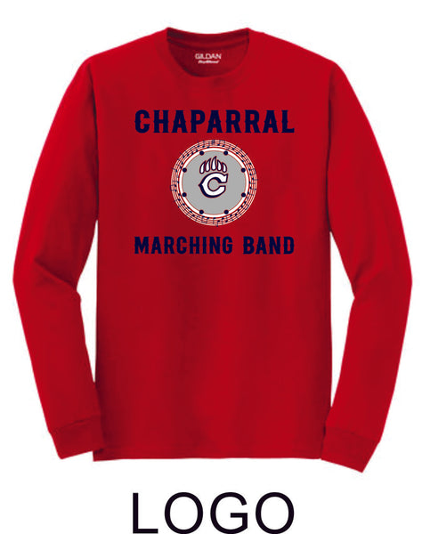 Chap Band Long Sleeve Tee - Logo Design -Matte or Glitter