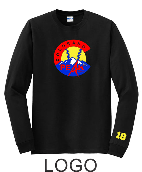 Peak Softball Adult Long Sleeve Tee - 2 Designs - Matte or Glitter