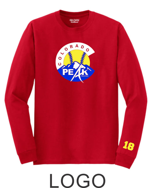 Peak Softball Adult Long Sleeve Tee - 2 Designs - Matte or Glitter