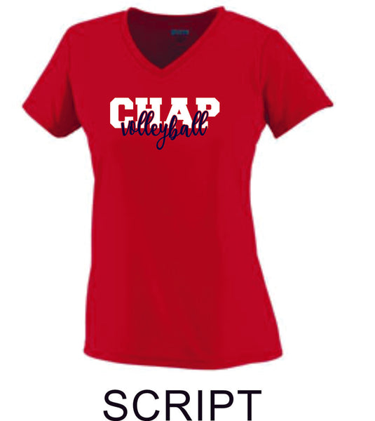 Chap Volleyball Ladies Wicking T-Shirt- 4 Designs