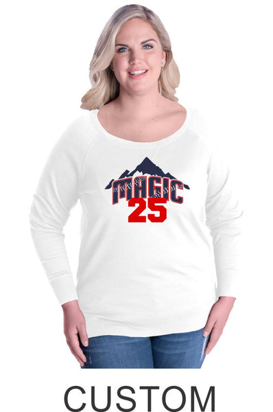 Magic Curvy Ladies Slouchy Pullover- in 4 designs- Matte or Glitter