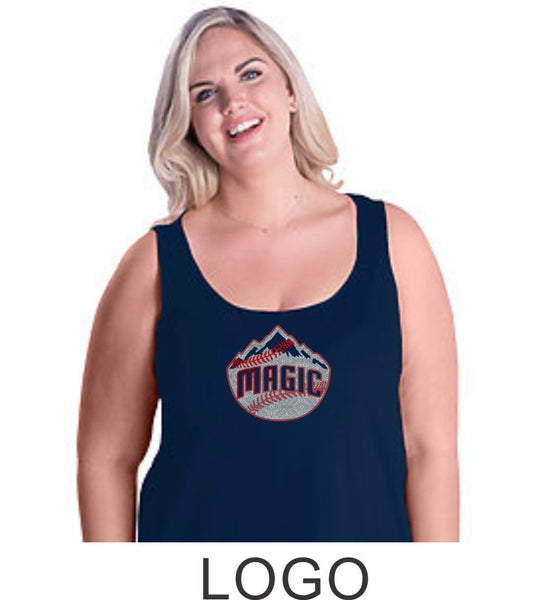 Magic Curvy Ladies Tank- 4 Designs- Matte or Glitter