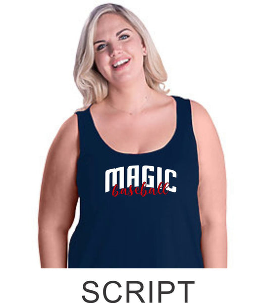 Magic Curvy Ladies Tank- 4 Designs- Matte or Glitter