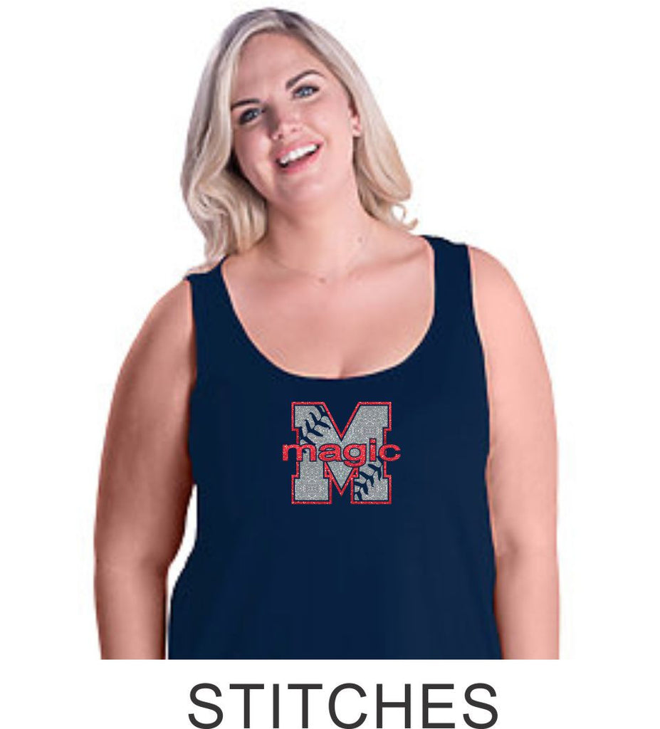Magic Curvy Ladies Tank- 4 Designs- Matte or Glitter