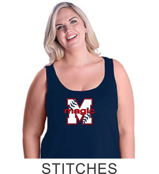 Magic Curvy Ladies Tank- 4 Designs- Matte or Glitter