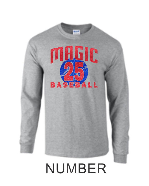 Magic Long Sleeve Glitter Tee- 3 Designs