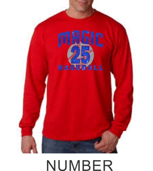 Magic Long Sleeve Glitter Tee- 3 Designs