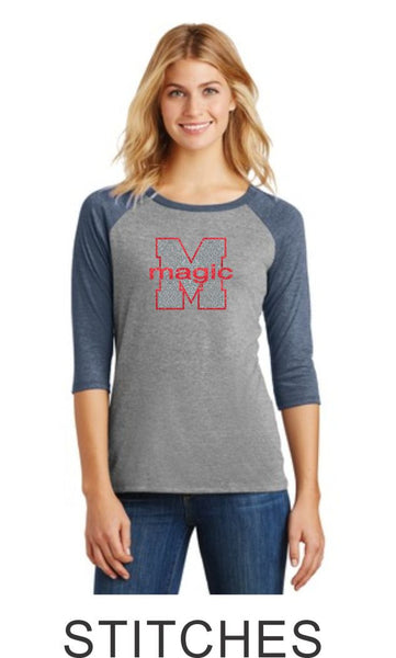 Magic Ladies Raglan- 3 designs- Matte or Glitter