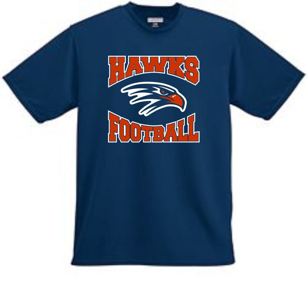 Hawks Football Wicking T-Shirt