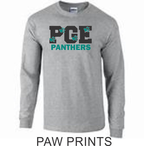 PGE Grey Long Sleeve T-Shirt- 7 Designs