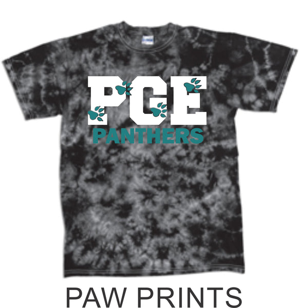 PGE Black Tie Dye T-Shirt- 7 Designs