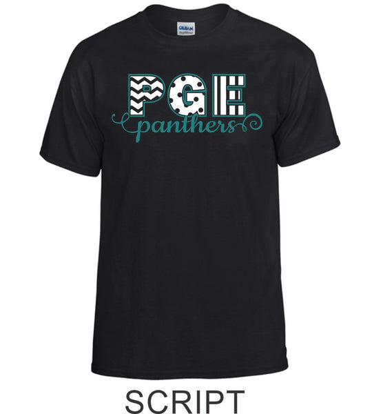 PGE Black T-Shirt- 7 Designs