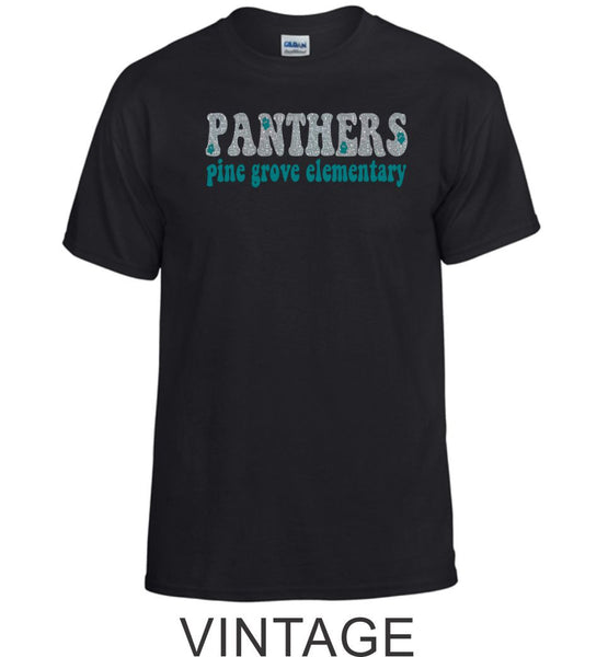 PGE Glitter Black T-Shirt- 7 designs
