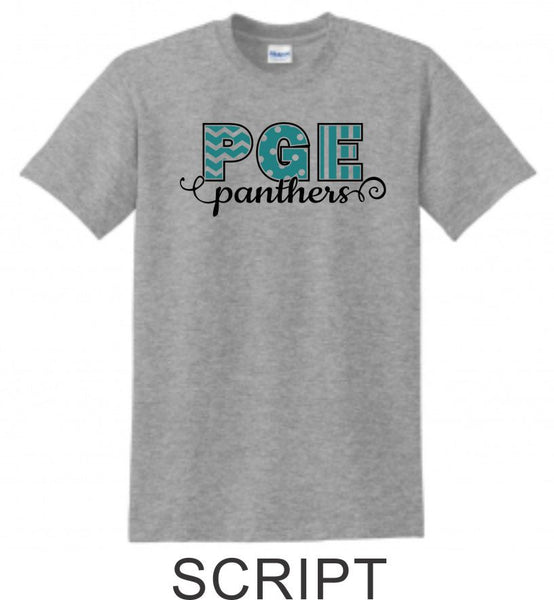 PGE Grey T-Shirt- 7 Designs