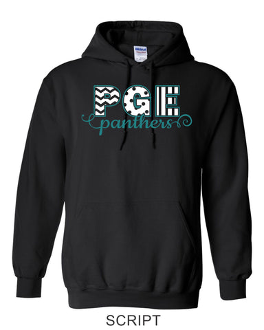 PGE Black Hooded Sweatshirt - 7 Designs