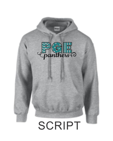 PGE Grey Hooded Sweatshirt - 7 Designs