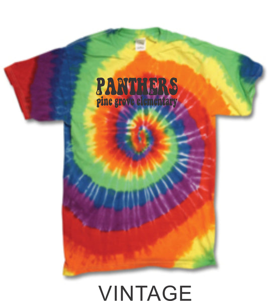 PGE Rainbow Tie Dye T-Shirt- 7 Designs