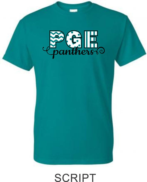 PGE Design Teal T-Shirt- 7 Designs