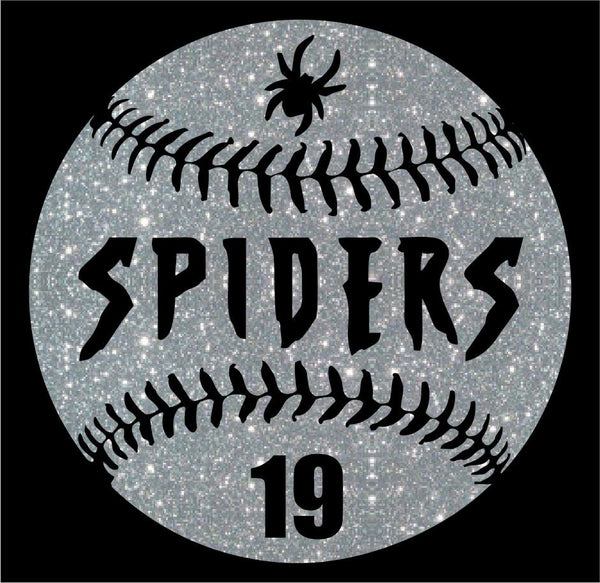 Spiders Baseball Custom Decal~ Matte or Glitter