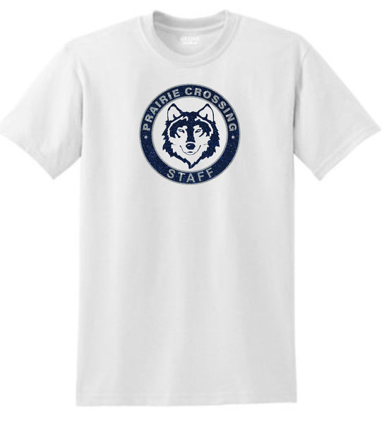 PCE Basic Tee STAFF CIRCLE Design- Matte or Glitter