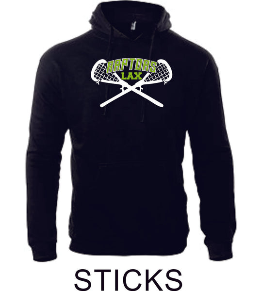 Raptors Lacrosse Adult Unisex Premium Hoodie- 5 designs- Matte or Glitter