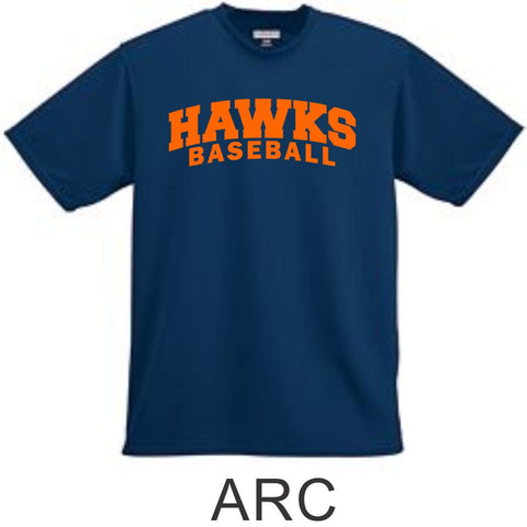 Hawks Baseball Wicking T-Shirt- 4 Designs