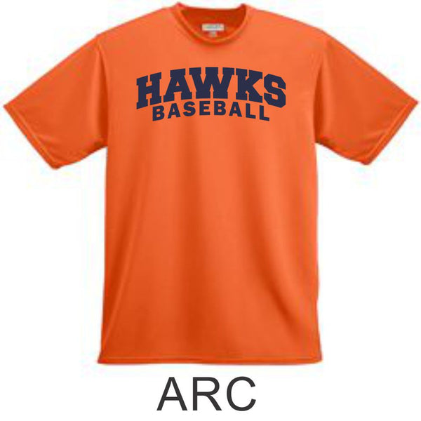 Hawks Baseball Wicking T-Shirt- 4 Designs