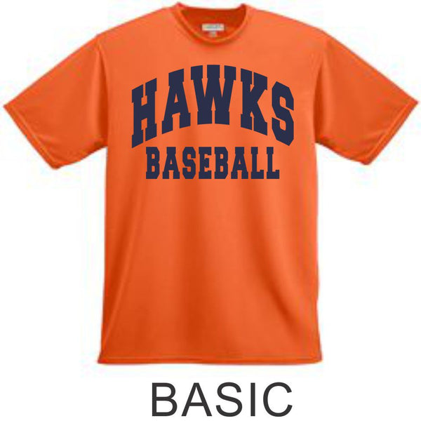 Hawks Baseball Wicking T-Shirt- 4 Designs