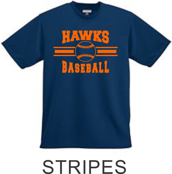 Hawks Baseball Wicking T-Shirt- 4 Designs